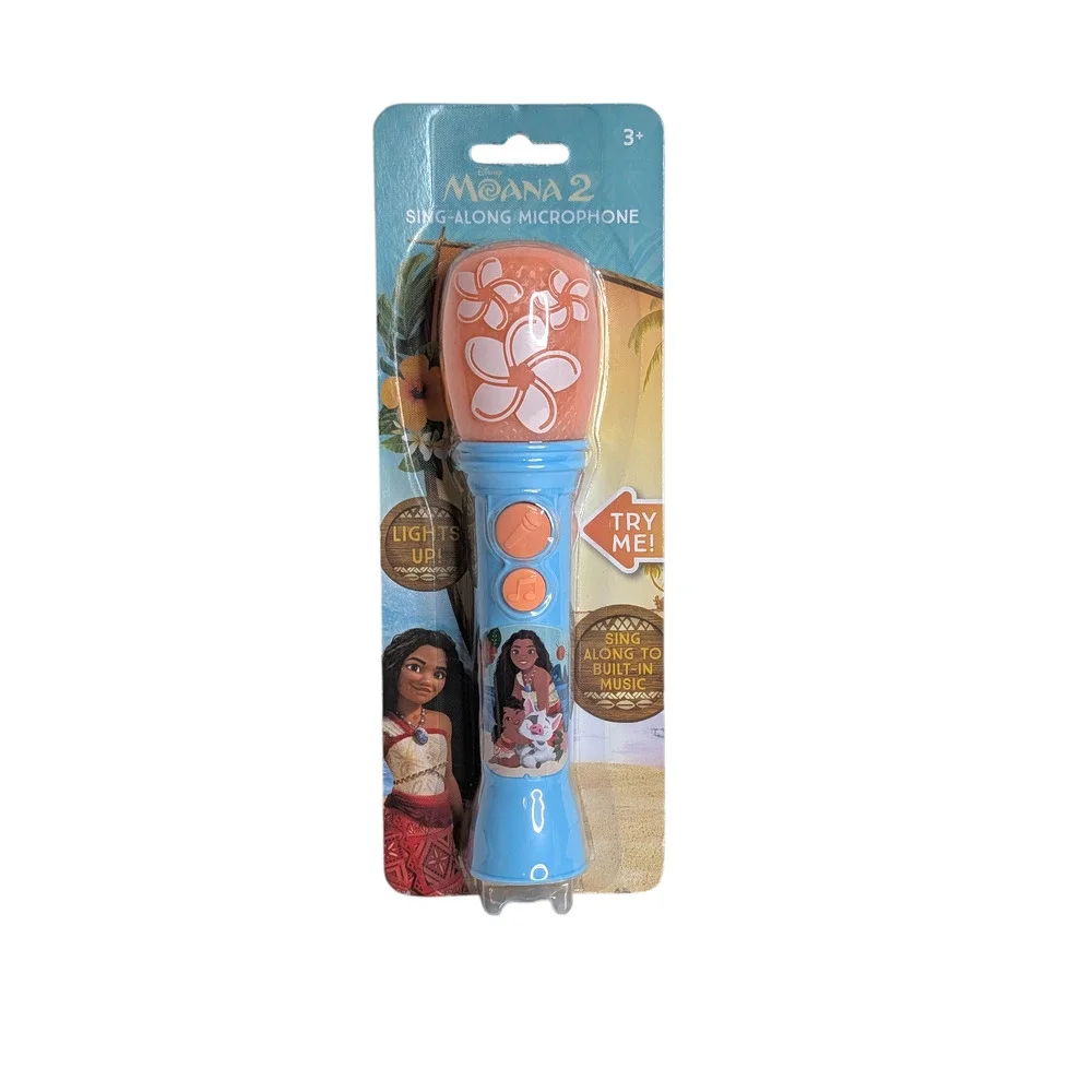 Disney Princess Moana 2 Sing Along Microphone Built-In‎ Music Lights Up NEW